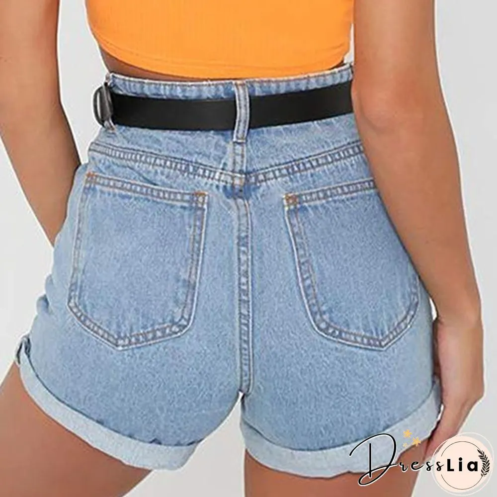 Women Denim Shorts Summer Fashion Slim Skinny Short Pants Beach Stretch Shorts Jeans