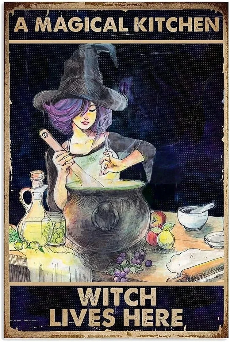 Halloween Witch Card 40*65CM(Canvas) Diamond Painting gbfke