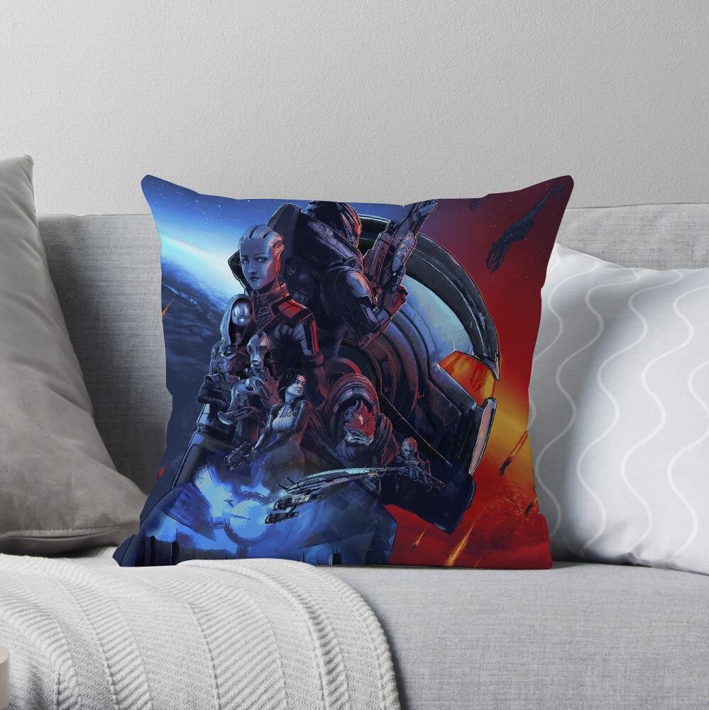 Mass Effect Legendary Edition Square Pillow Case Soft Cushion Home Office Use