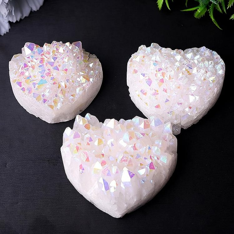 2" Aura Cluster Heart Shape Crystal Carvings Crystal wholesale suppliers