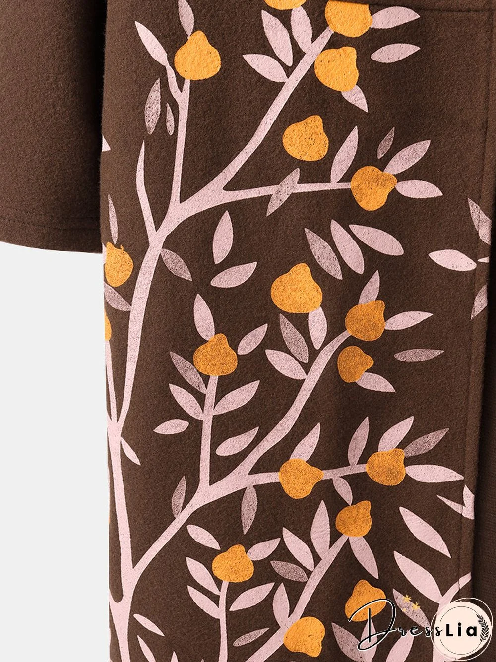 Vintage Flower Print Long Sleeves Casual Coats For Women