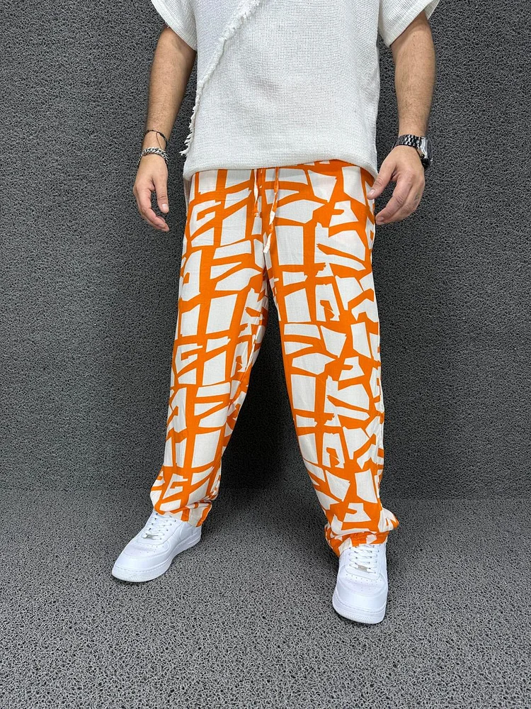 Men's Geometric Print Casual Pants
