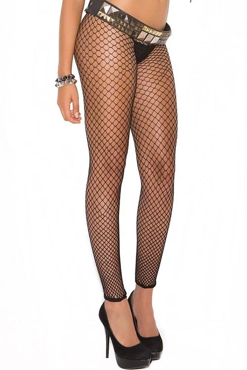 pornhint Pornhint Black Fencenet Footless Pantyhose
