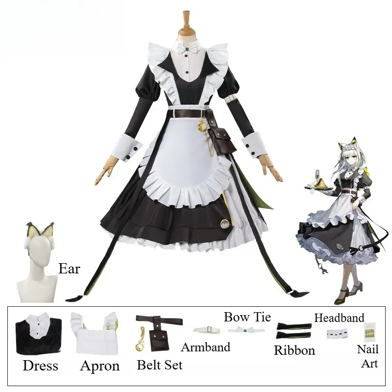 [Wetrose] In Stock Arknights Kal'tsit Kaltsit The Remains of Time Maid Outfit Game Outfit Cosplay Costume