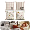4pcs Easter Pillow Covers 45x45cm Pillowcase for Easter Decor Couch Sofa Bedroom