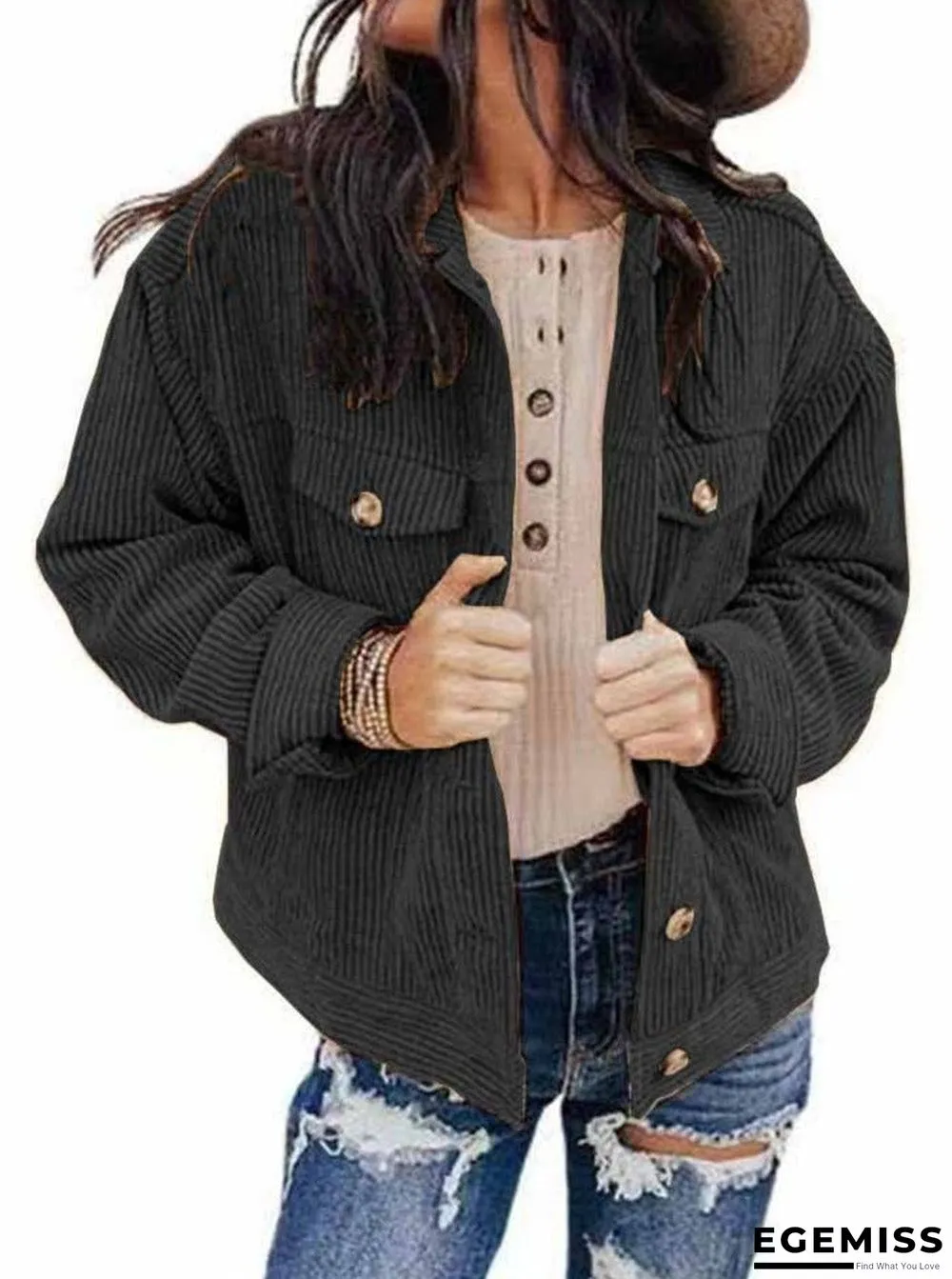 Fall/Winter Solid Color Loose Jacket | EGEMISS
