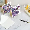 6pcs Diamond Painting Purple Elf Greeting Cards Congratulations Cards & Gifts