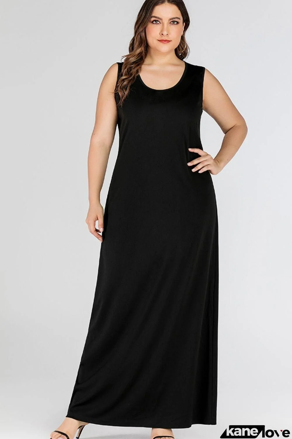 Plus Size Scoop Neck Maxi Tank Dress