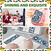 (US Local)Christmas House A5 Size Diamond Painting Notebook Set with 4Pcs Bookmark Gift