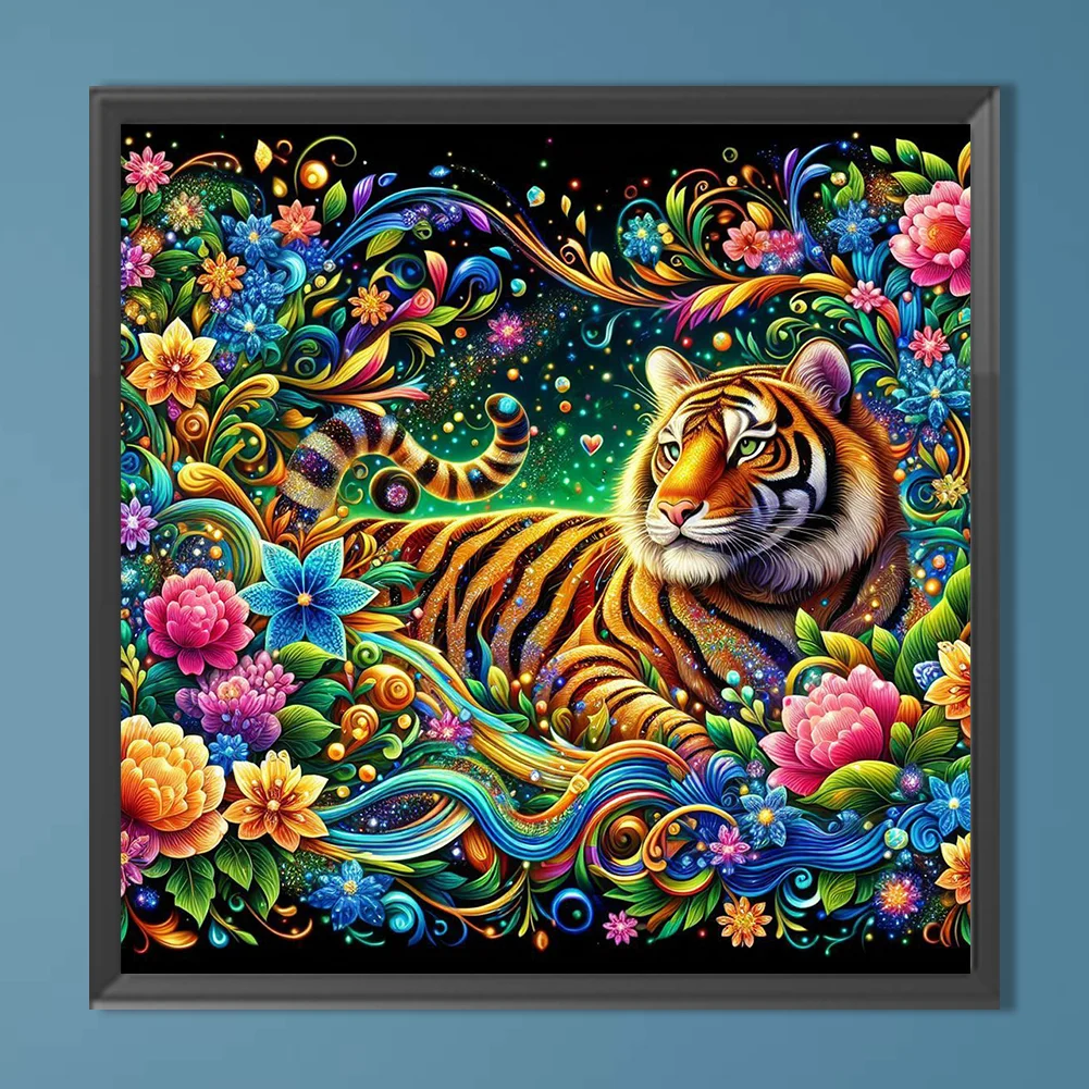 Diamond Painting - Full Round Drill - Tiger(Canvas|40*40cm)