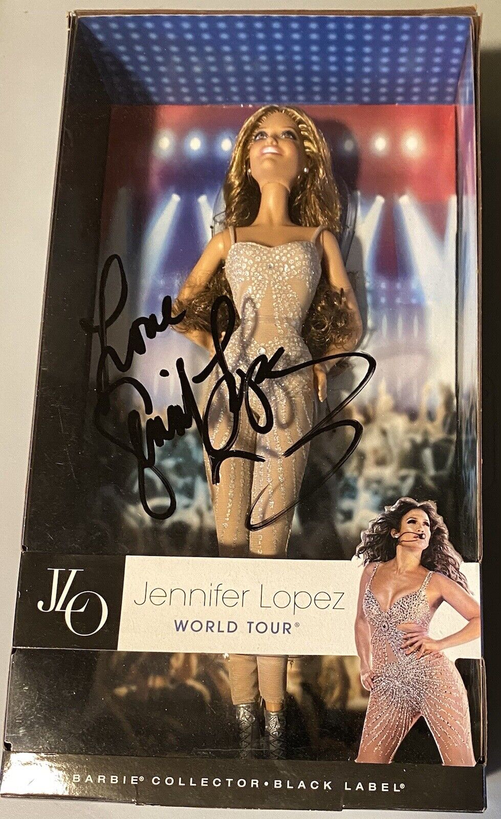 Jennifer Lopez Signed Autographed Barbie Doll NiB Near Mint “ World tour “