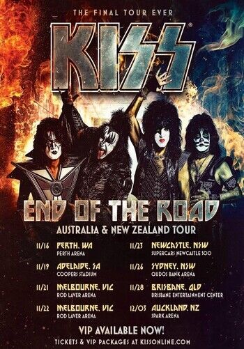 KISS POSTER - AUST TOUR END OF THE ROAD - Photo Poster painting QUALITY INSERT -  POST!