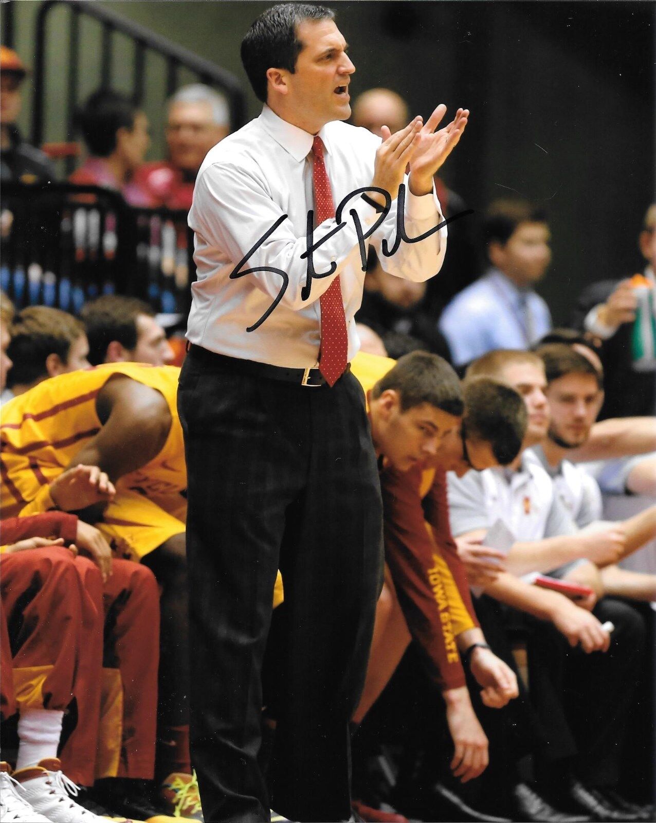 STEVE PROHM HAND SIGNED IOWA STATE CYCLONES 8X10 Photo Poster painting W/COA