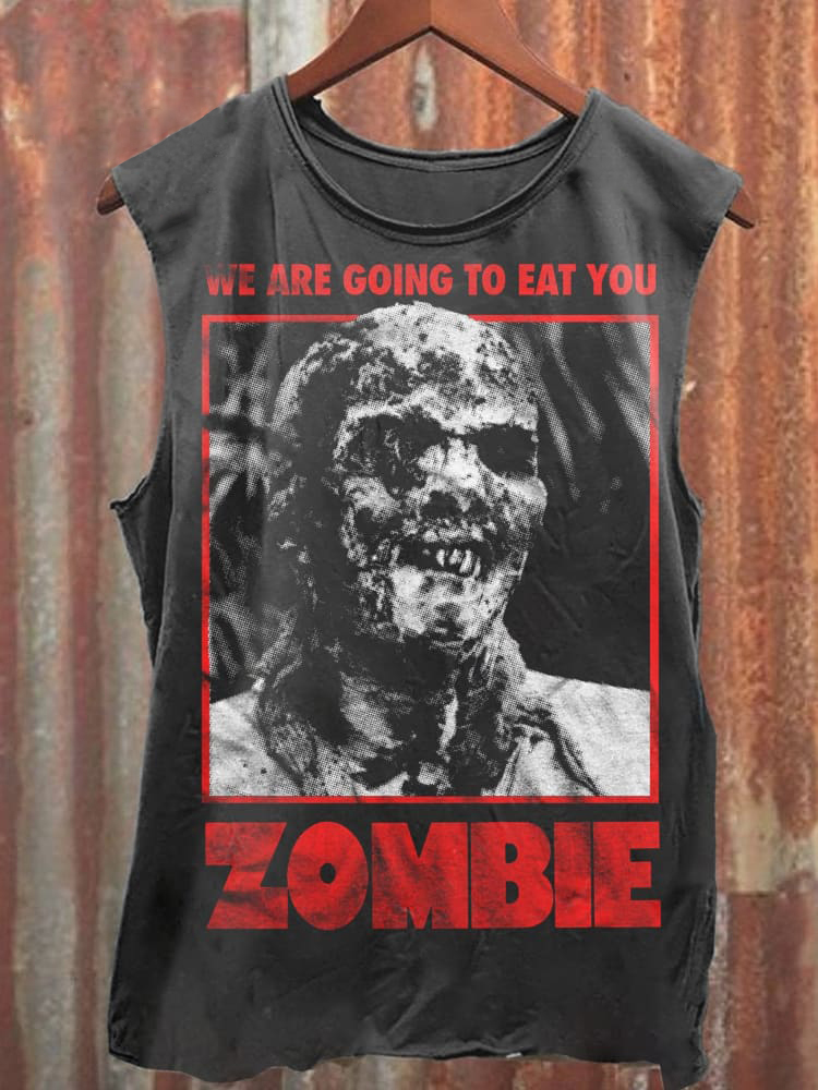 Unisex Vintage Portrait Print Casual Sleeveless T-Shirt / Rvogue / Rvogue