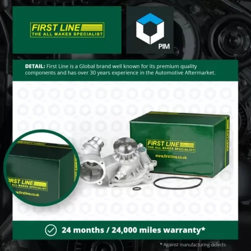 Water Pump fits WIESMANN GT 4.8 2003 on N62B48B Coolant Firstline Quality New Parts