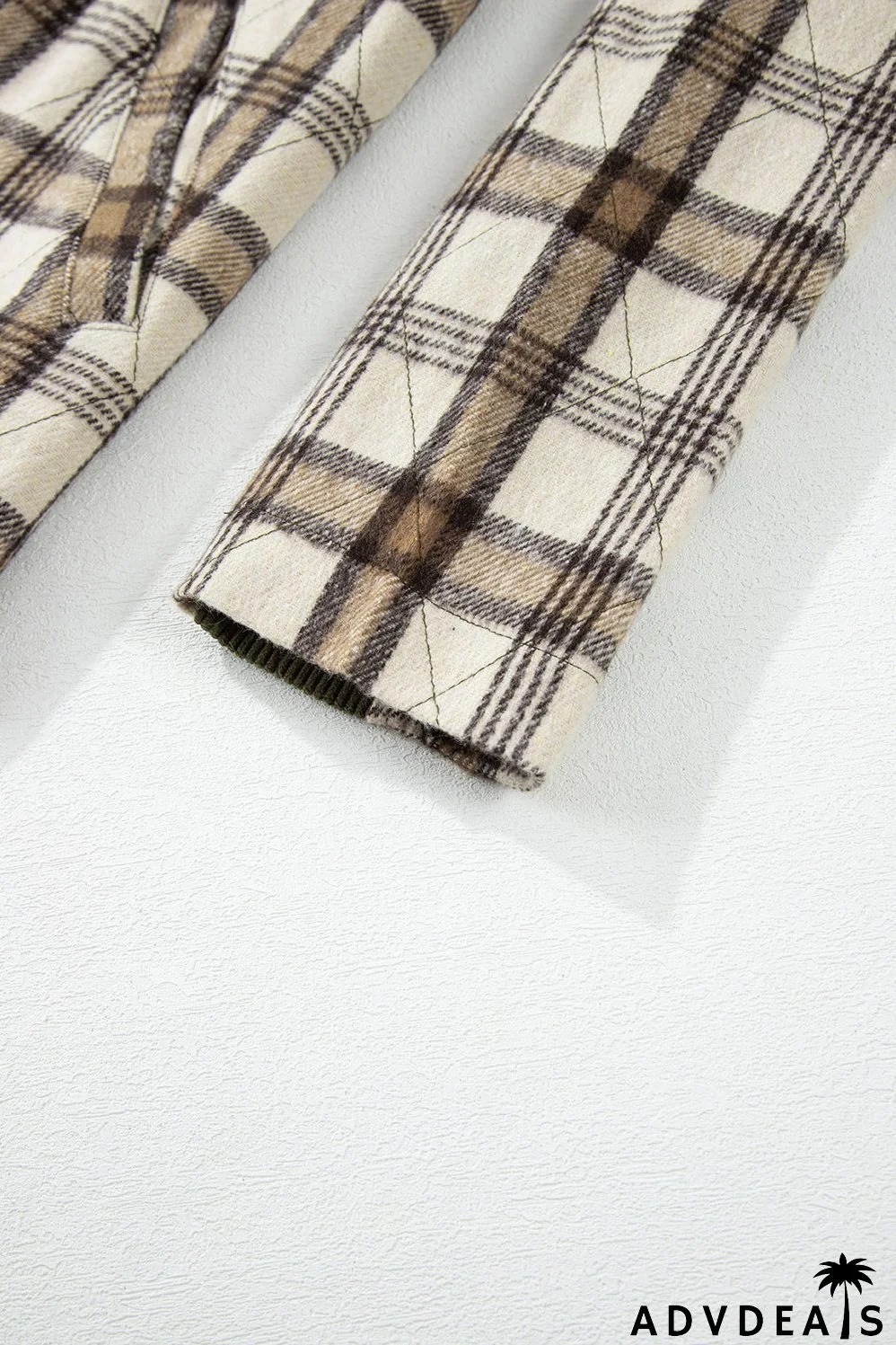 Red Mixed Plaid Patchwork Retro Shacket