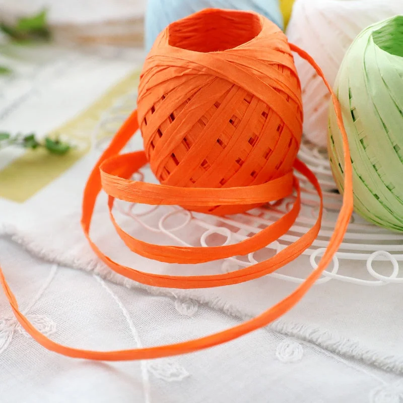 1 Roll 20 Meters CAKE COOKIE raffia ribbon paper rope palm packaging rope decorations baking box packing party candy gifts