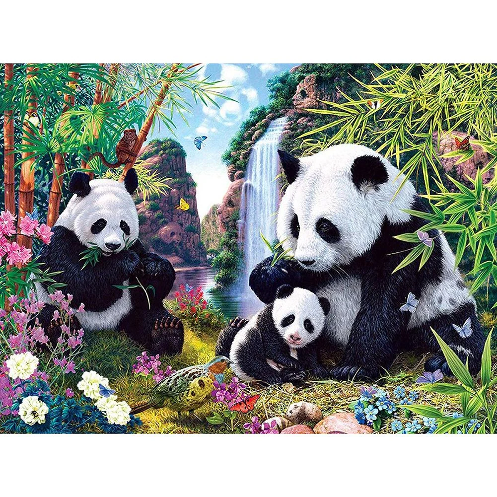 Full Round Diamond Painting Panda (40*30cm)