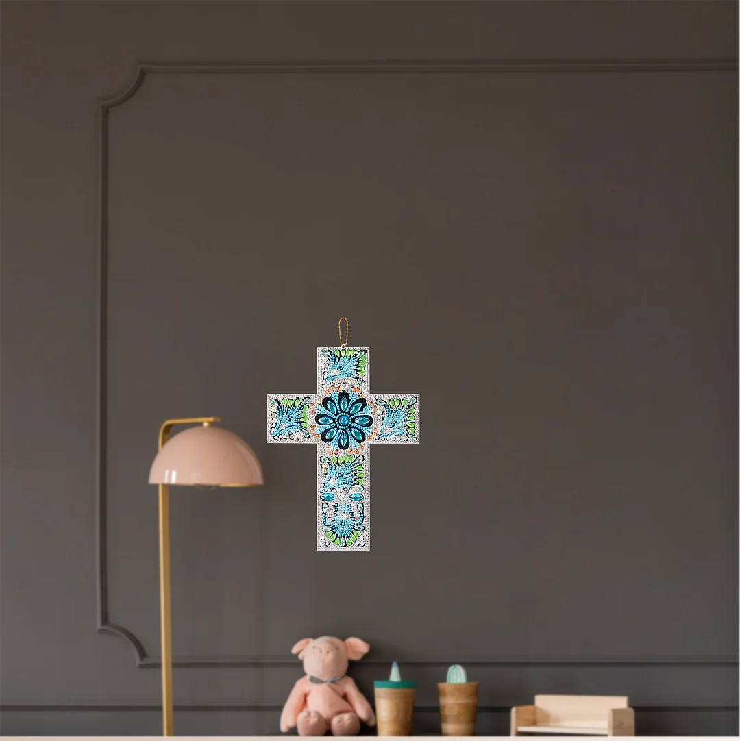 DIY Diamond Cross Home Decoration Pendant(Single Side)