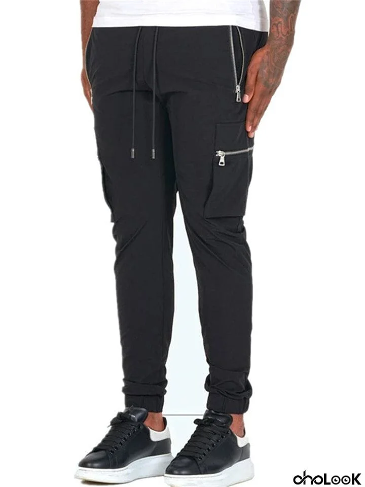 Outdoor Running Summer Men's Multi-pocket Cargo Pants