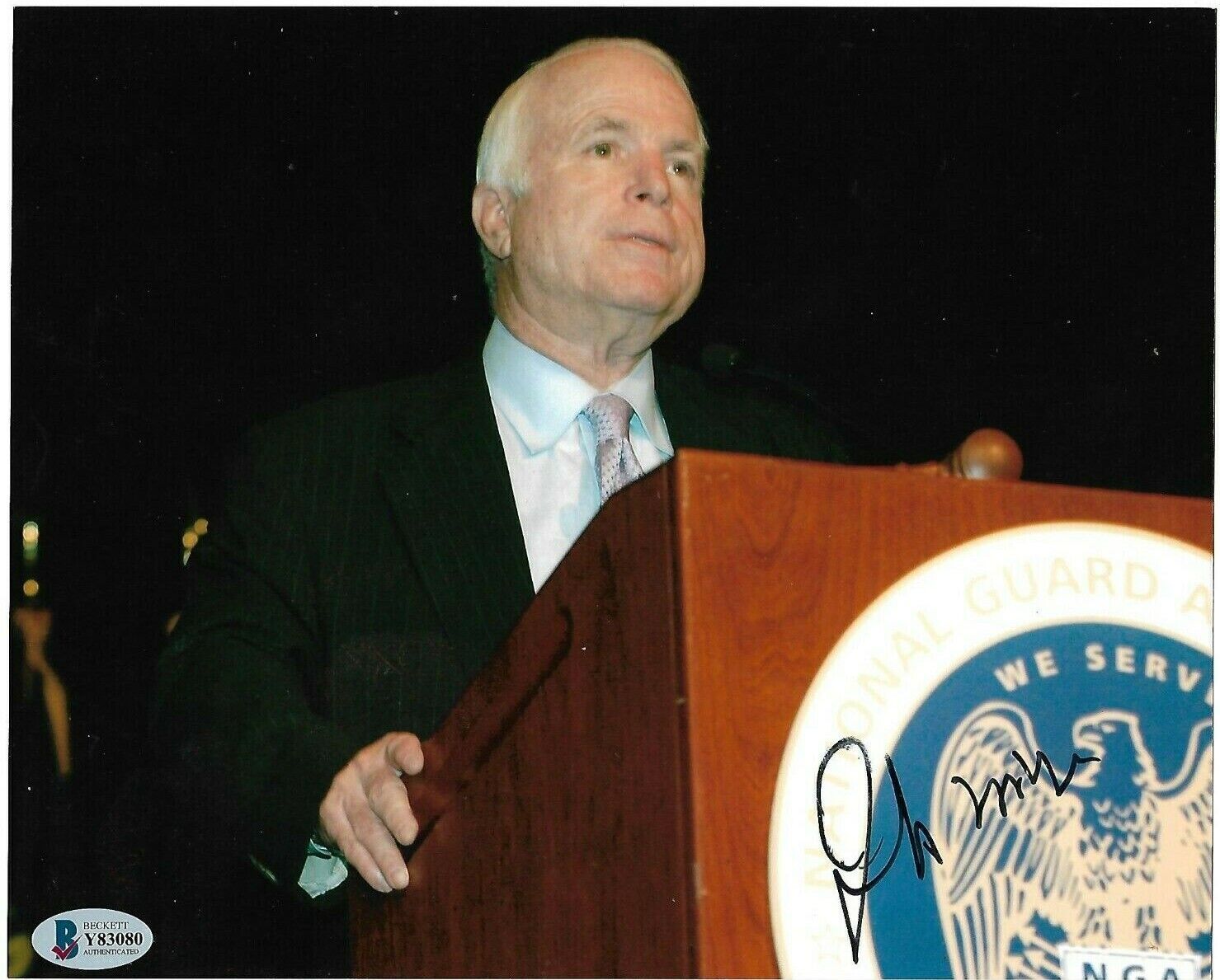 Senator JOHN MCCAIN Signed 8x10 Photo Poster painting BECKETT Y83080