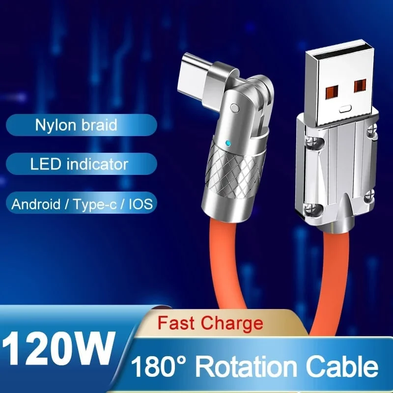🎅Last day 48% OFF - 180° Rotating Fast Charge Cable
