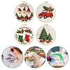 4pcs Christmas-DIY Embroidery Kit with Pattern Cotton Threads Needles Hoop Scissor 30*30cm tapestrymarket