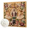 (20x20cm)Nutcracker DIY Pearl Painting Art With Inner Wooden Framed Kit