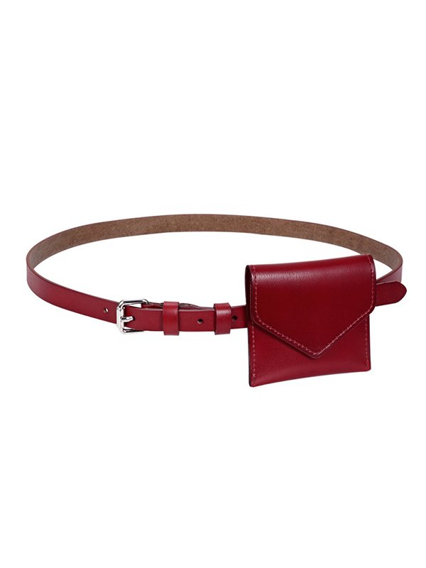 Split-Joint Geometric Belt Buckle Fanny Packs Bags Accessories Bags RED-One_size