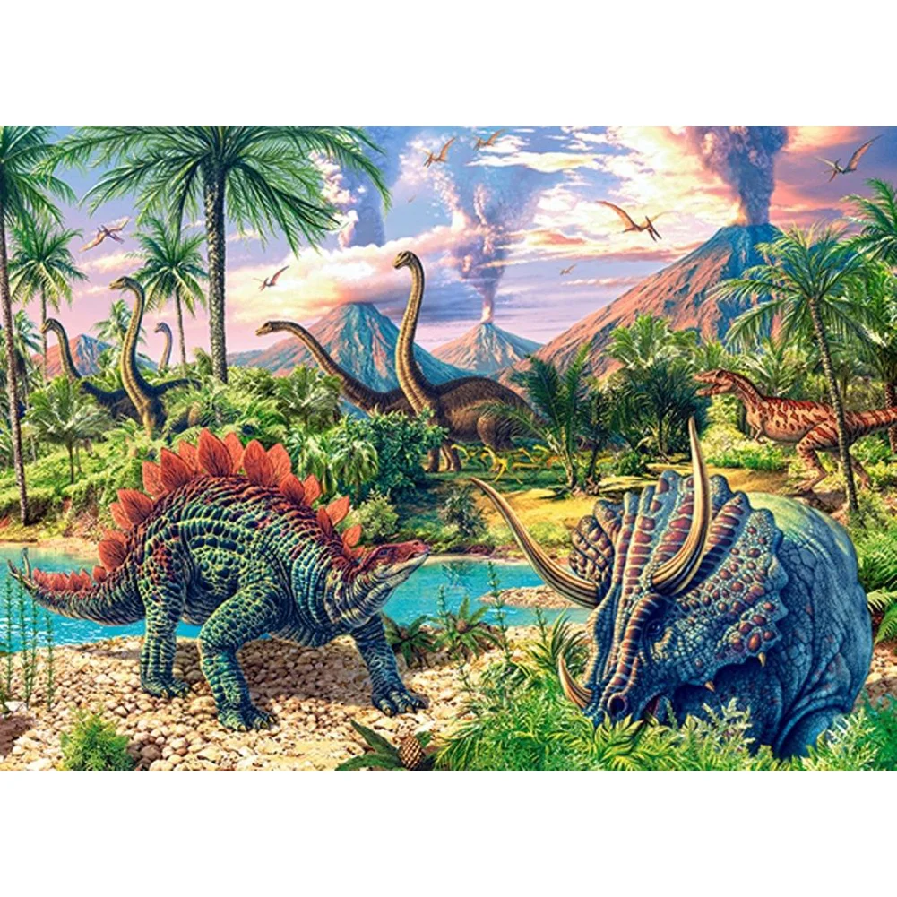 Diamond Painting - Full Round/Square Drill - Dinosaur(30*40 - 50*60cm)