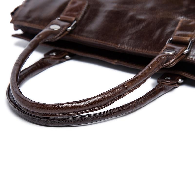 Retro Style Multi-Pocket Detachable Sling Strap 15.6 Inch Laptop Business Bag