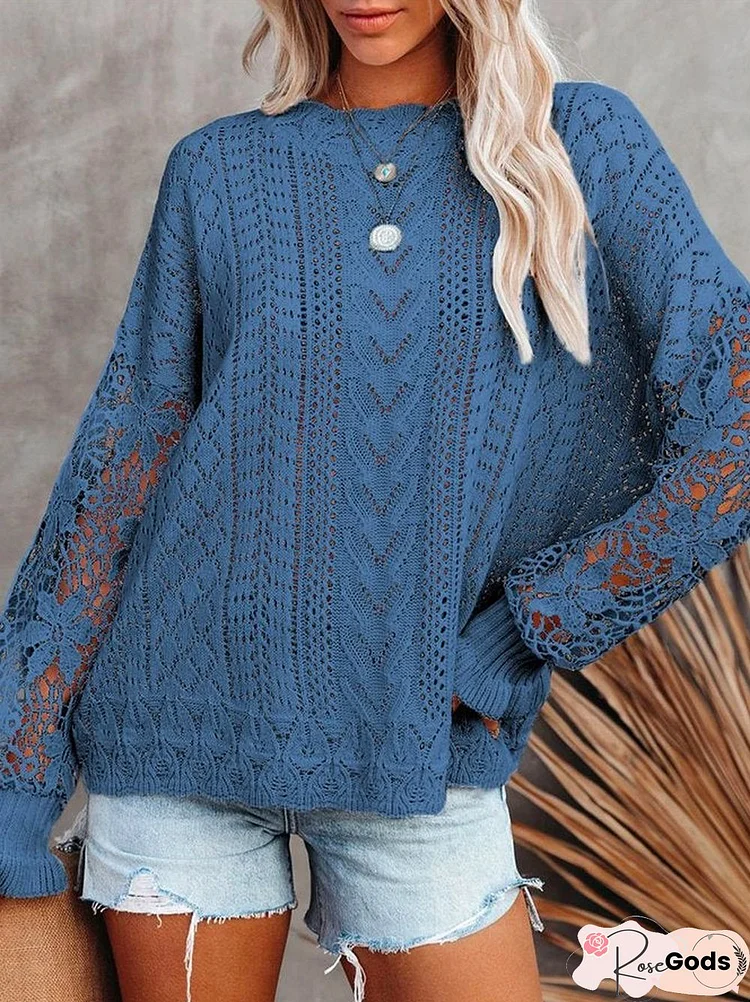 Yarn/Wool Yarn Casual Sweater