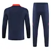 2024/2025 Manchester United Half-Pull Training Suit Royal blue red collar Football Shirt 1:1 Thai Quality Set