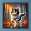 Diamond Painting -DIY Round Drill Maple Leaf Cat(40x40cm)