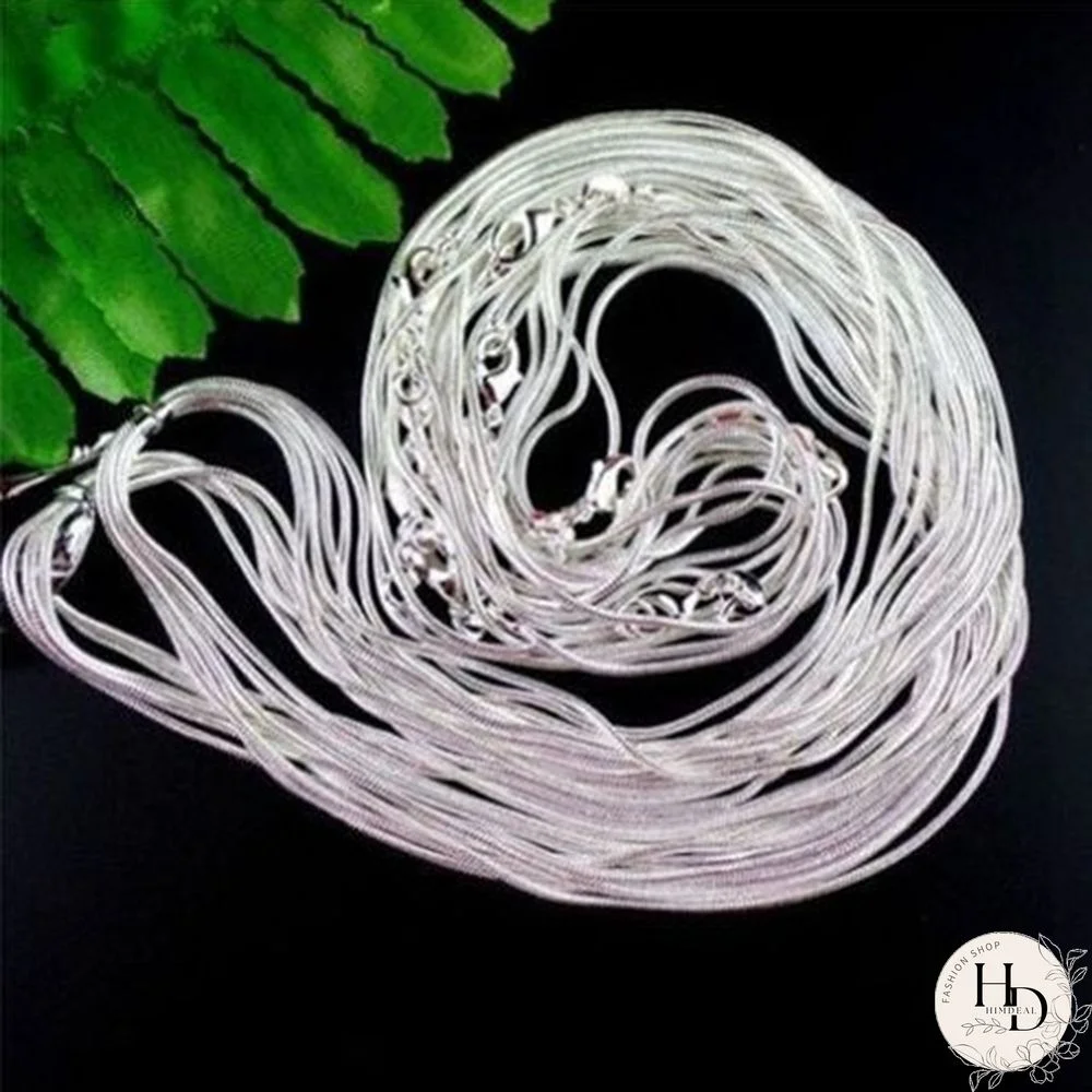 Wholesale Lots 5PCS 925 Sterling Silver Necklace Chains Snake Chain Necklace for Pendants 16""-30""