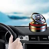Solar Rotating Car Air Freshener Double Ring Air Aromatherapy (Black Sun)