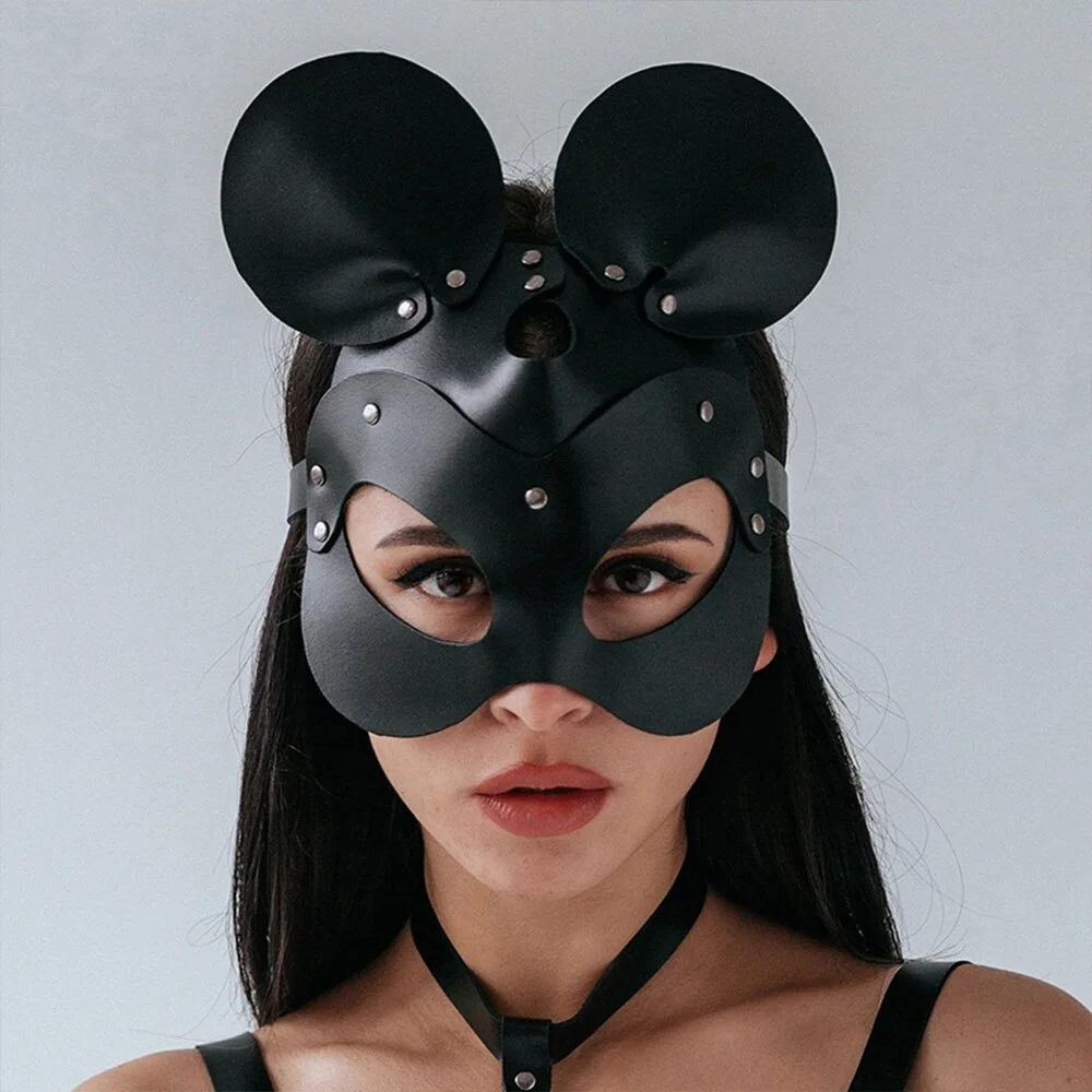 Billionm Fullyoung Sexy Leather Cat Mask Bdsm Fetish Punk Cosplay  Masquerade Sex Costume Adult Sex Products Bondage Games For Men Women