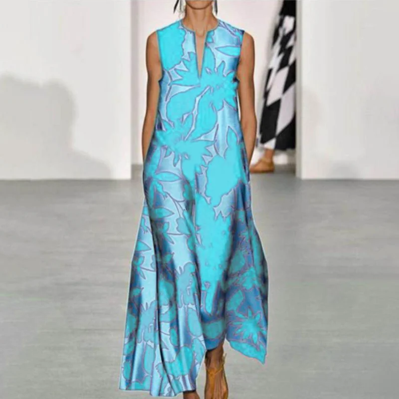 ⚡NEW SEASON⚡Fashion Printed Sleeveless Dress