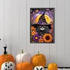 (40*60cm)Halloween Cat - Full Round Drill Diamond Painting