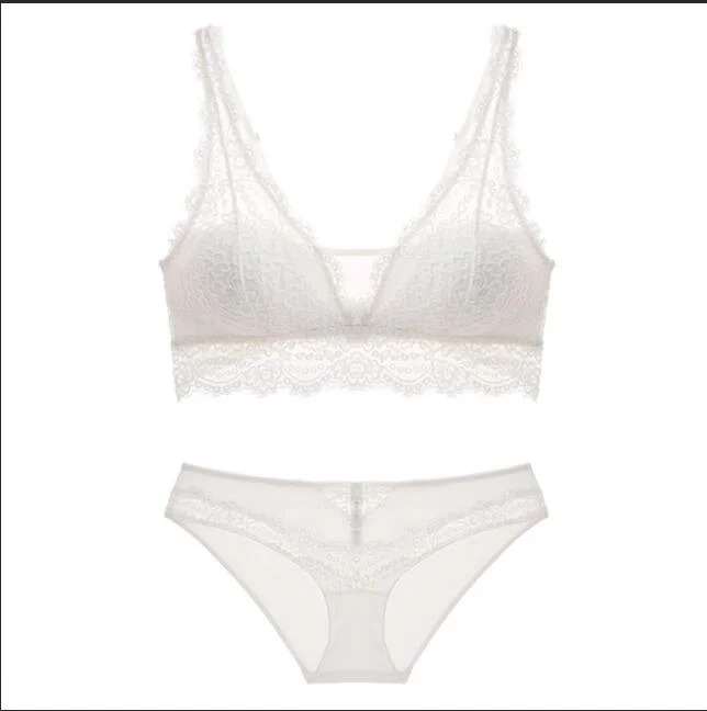 CINOON Fashion Sexy Bra set Women's push up Lace Underwear Panties Thin breathable bra set Jacquard Sexy Underwear Free Shipping
