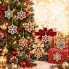 10pcs/set DIY Double-sided Rhinestone Diamond Special Shape Pearl Art Hanging Acrylic  Christmas Tree Ornament Kit