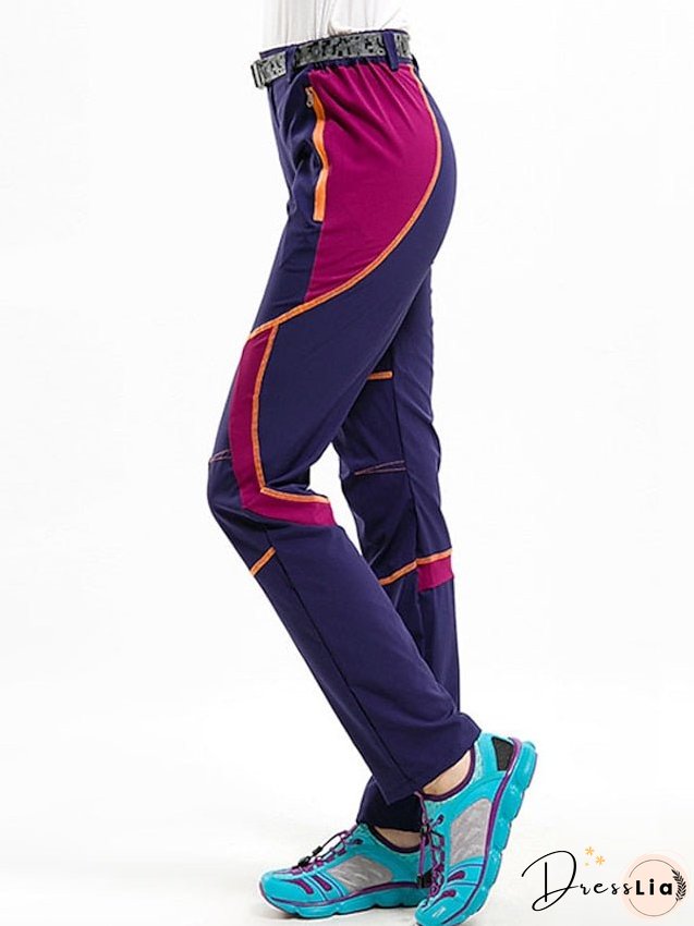 Women's Hiking Pants Trousers Patchwork Summer Outdoor Uv Resistant Breathable Quick Dry Lightweight Pants / Trousers