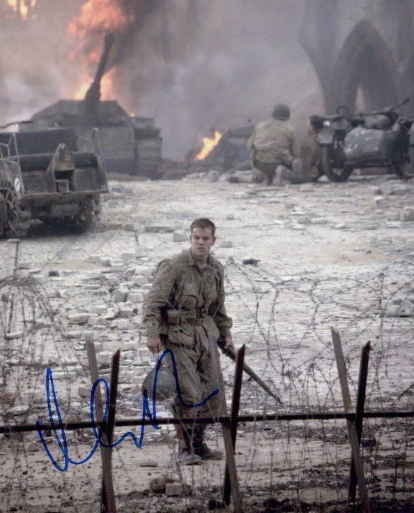 Matt Damon (Saving Private Ryan) signed 8x10 Photo Poster painting