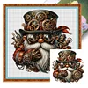 Steampunk Mechanical Gnome - 11CT Stamped Cross Stitch - 50*50cm