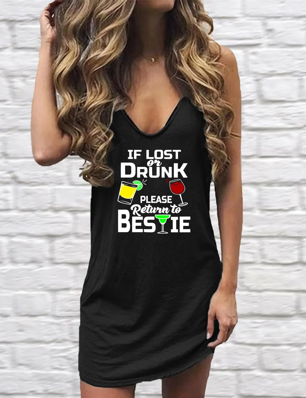If Lost Or Drunk Please Return To Bestie Mini Dress
