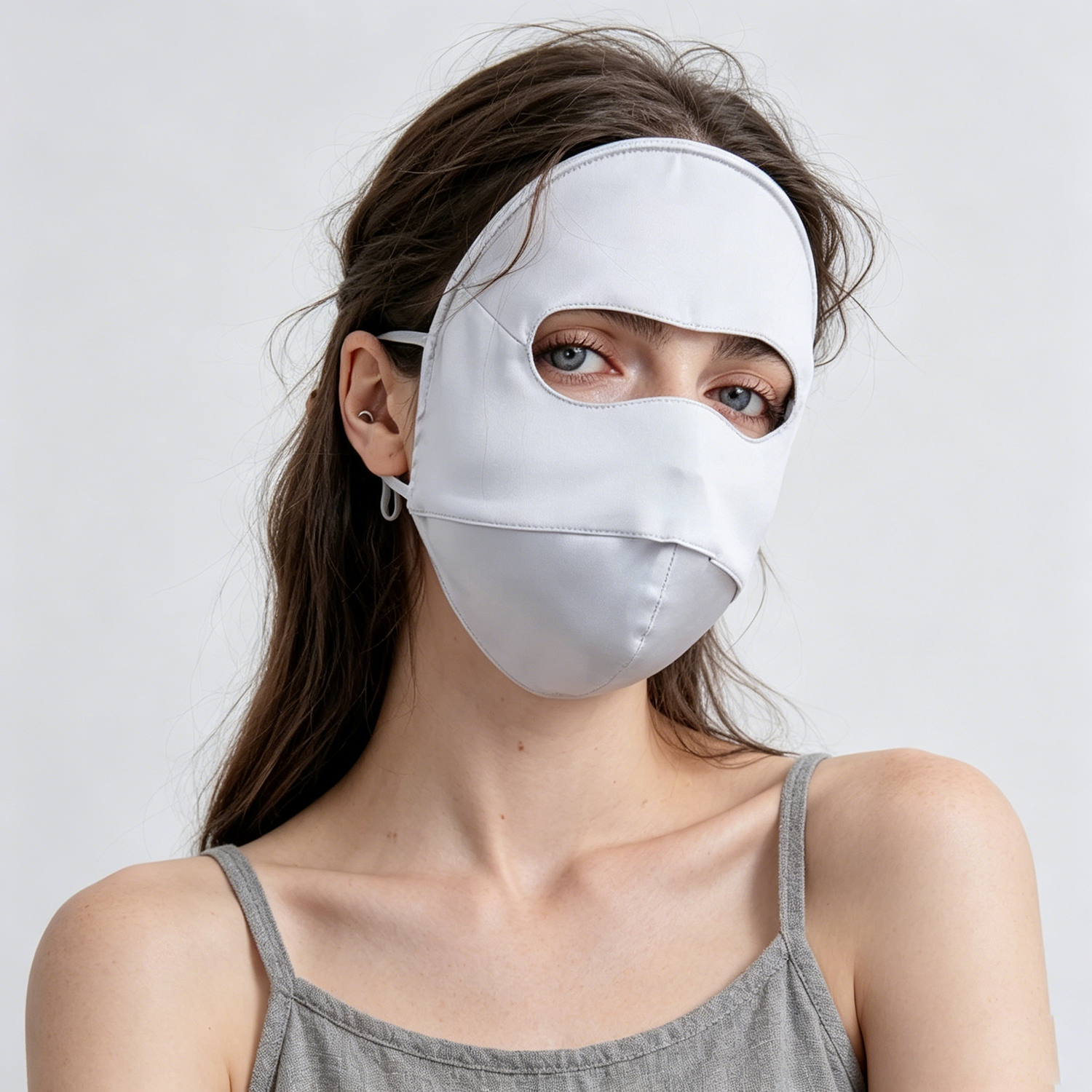 100% Silk Face Mask Lightweight 5D Structured Breathable Sun Shade for Women REAL SILK LIFE