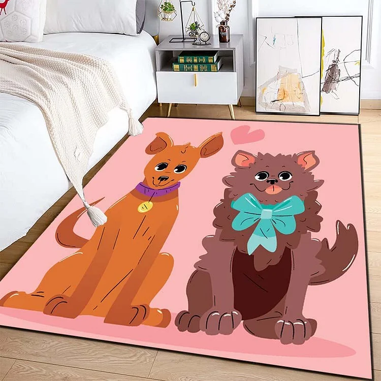 15 Sizes Cartoon Flamingo pets lovers Print Carpet Living Room Anti-slip Rugs Picnic Mat Yoga Mat Kids Bedroom Decor Outdoor Rug