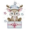 (Counted/Stamped) 14CT Christmas Fawn-Cross Stitch 16*19cm/6.3*7.48in(Brand)