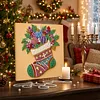 Christmas Stockings Framed Pearl Painting Kit 25x25cm for Adults