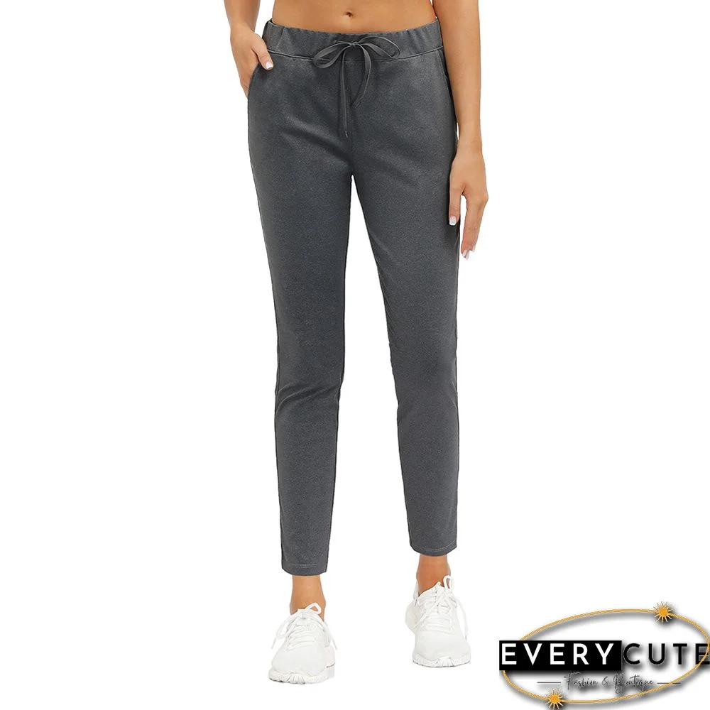 Spend Gray High Waist Jogging Pant with Pockets